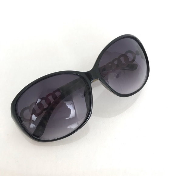Guess Accessories - Guess Women's Sunglasses Black Frames W/Leopard Print Gold Rhinestone Accents